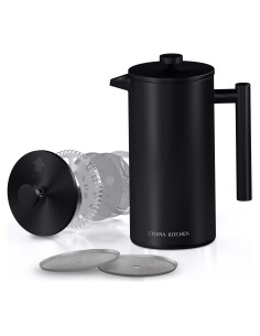 Prensa Francesa Utopia Kitchen 12 Oz Acero Inoxidable Doble Pared