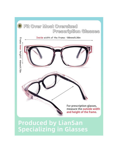 Gafas de Seguridad LianSan Antivaho para Lentes Graduadas