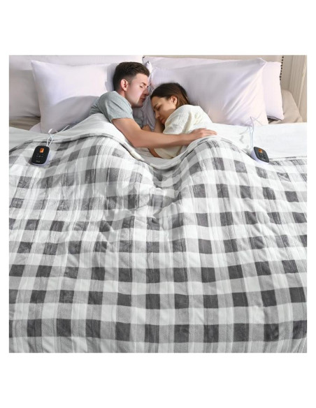 Manta Eléctrica Bearhug Queen 84x90 Terciopelo 10 Niveles