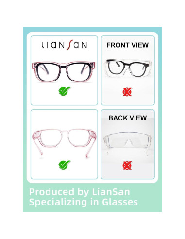 Gafas de Seguridad LianSan Antivaho para Lentes Graduadas