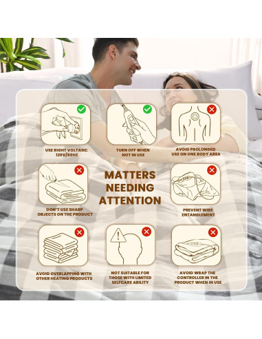 Manta Eléctrica Bearhug Queen 84x90 Terciopelo 10 Niveles