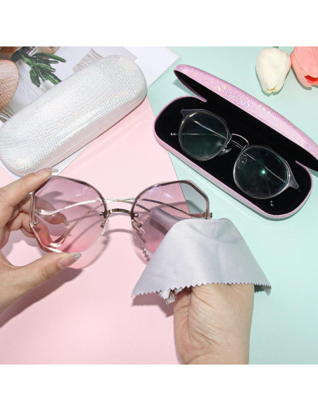 Estuche de Gafas 3 Piezas Duro con Paño de Limpieza