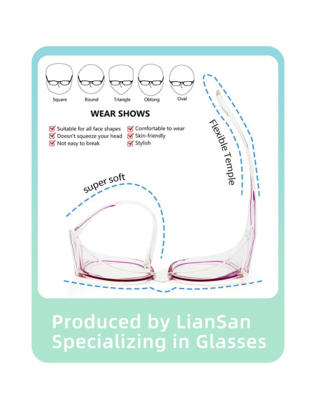 Gafas de Seguridad LianSan Antivaho sobre Lentes Graduadas