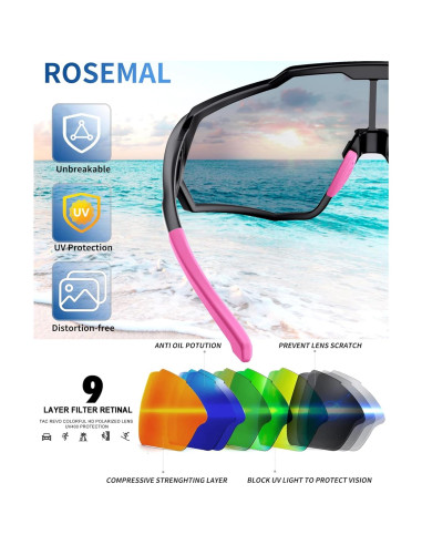 Gafas de sol deportivas Rosemal 7259 polarizadas UV400