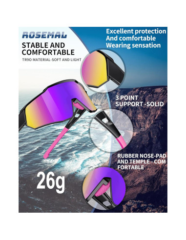 Gafas de sol deportivas Rosemal 7259 polarizadas UV400