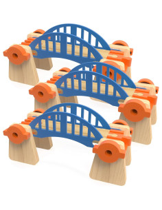Set de Vías de Tren de Madera ORBRIUM 90 Pcs Construye y Juega 2