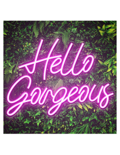 Cartel de Luz Neón Kavaas Hola Preciosa Rosa 30.5x41.6cm