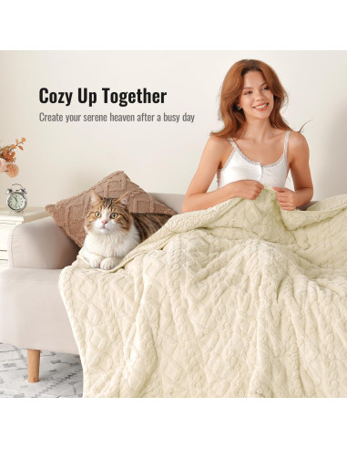 Manta con peso Uttermara 5.4 kg 121.9x182.9 cm Beige