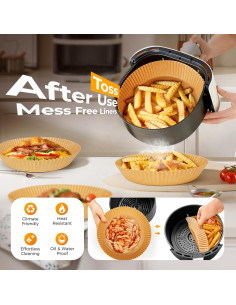 400 Forros de Papel Desechables Vailnd 20.3 cm Redondos 2