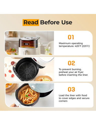 400 Forros de Papel Desechables Vailnd 20.3 cm Redondos