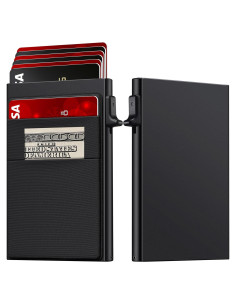 Billetera Minimalista GTWUP para Hombres con Bloqueo RFID - Negra