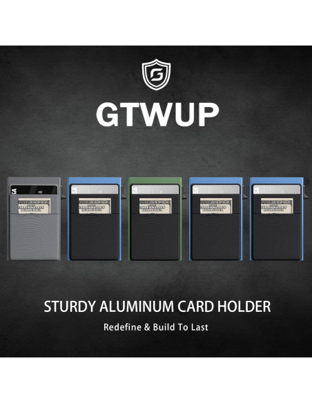 Billetera Minimalista GTWUP para Hombres con Bloqueo RFID - Negra