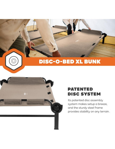 Banco Convertible Disc-O-Bed Extra Grande para 2 Personas Beige