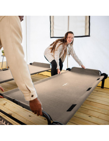 Banco Convertible Disc-O-Bed Extra Grande para 2 Personas Beige