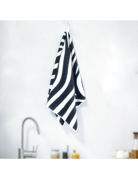 Toallas de cocina Arbioli microfibra 45.72x76.2 cm rayas negras