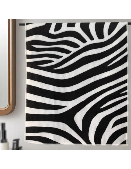 Toallas de cocina Arbioli microfibra 45.72x76.2 cm rayas negras