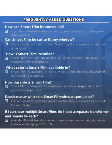 Película de Privacidad Inteligente INWIXA 70x151 cm PDLC