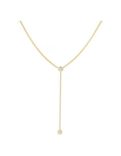 Collar Lariat de Oro 14k Fwlisesa para Mujeres 42 cm