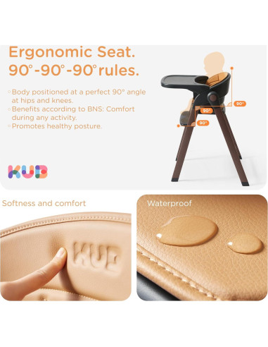 Silla Alta KUB Ajustable Plegable para Bebés y Niños 127kg