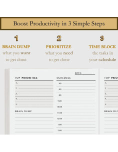 Planificador de Tiempo A5 Refine Days - 180 Páginas No Datadas 2