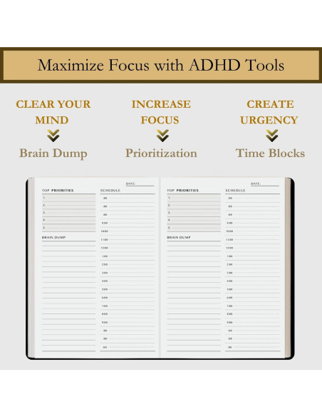Planificador de Tiempo A5 Refine Days - 180 Páginas No Datadas