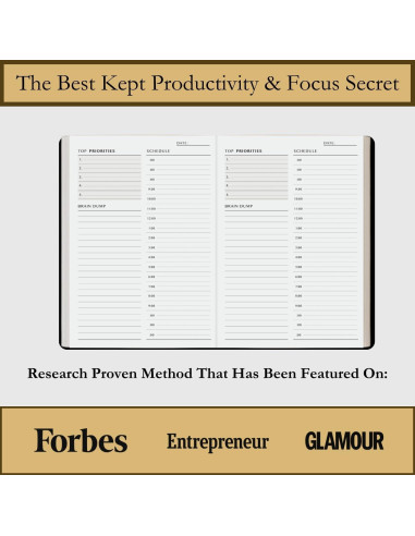 Planificador de Tiempo A5 Refine Days - 180 Páginas No Datadas