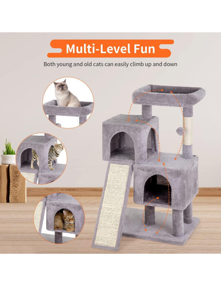 Árbol para Gatos BestPet 91 cm con Rampa y Condominios
