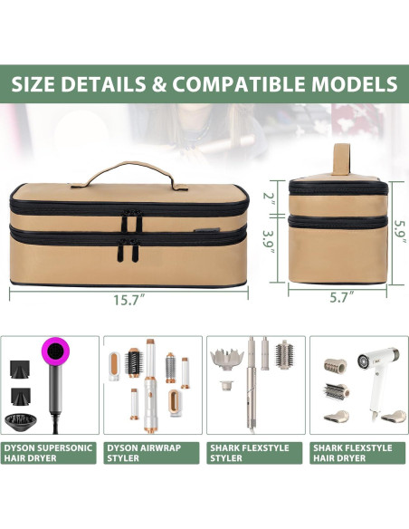 Funda de Viaje Doble Capa OUUTMEE para Secador y Plancha