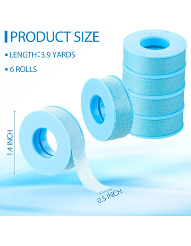 Cinta de Silicona Azul Nuanchu 6 Rollos 1.25 cm x 3.6 m