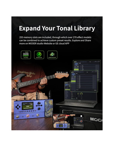 Procesador Multi-Efectos MOOER GE200 Plus Li con Batería