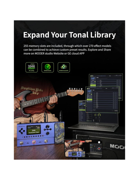 Procesador Multi-Efectos MOOER GE200 Plus Li con Batería