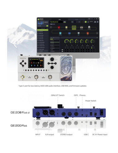 Procesador Multi-Efectos MOOER GE200 Plus Li con Batería