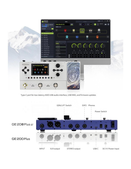 Procesador Multi-Efectos MOOER GE200 Plus Li con Batería