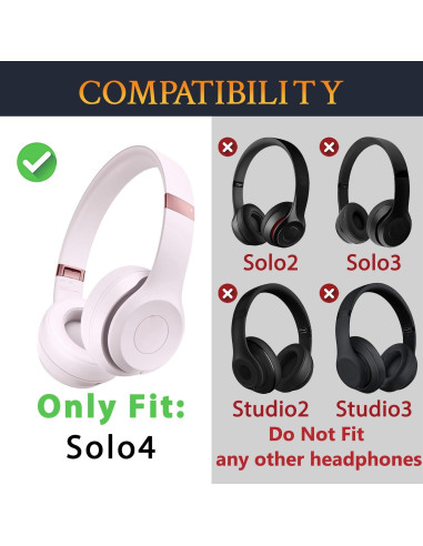 Almohadillas de Reemplazo SOULWIT para Auriculares Beats Solo 4