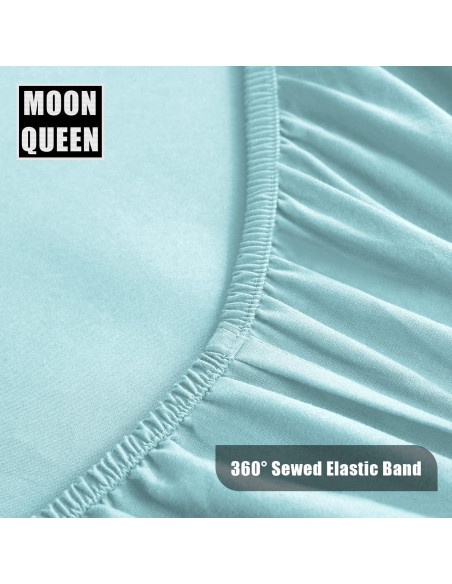 Juego de Sábanas Ajustadas para Cuna MOONQUEEN Aguamarina 2 Piezas