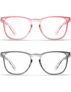 Gafas de Seguridad Anti-Vaho 2 Pack Rosa y Gris 2
