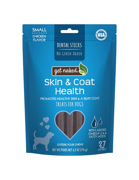 Palitos Masticables Dentales Get Naked 176g para Piel y Abrigo