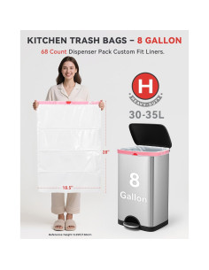 Bolsas de Basura KONE Cierre de Cuerda Código H 68 Unidades 35L 2