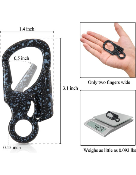 Clip de Carabinero Ahiller CD-LKK 3" Doble Anti-Apertura