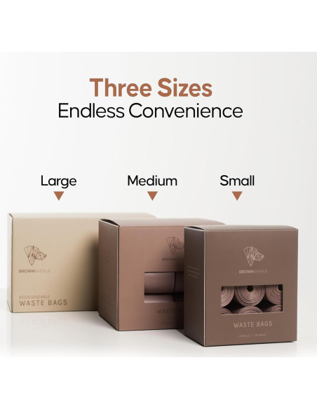 Bolsas para Excremento de Perro Brown Avenue - 135 Unidades Biodegradables