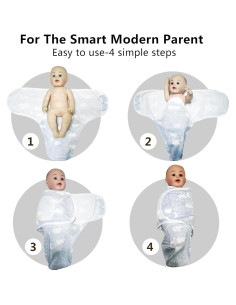 Paquete de 3 Sacos de Sueño Envueltos Orgánicos Soothe Baby 2