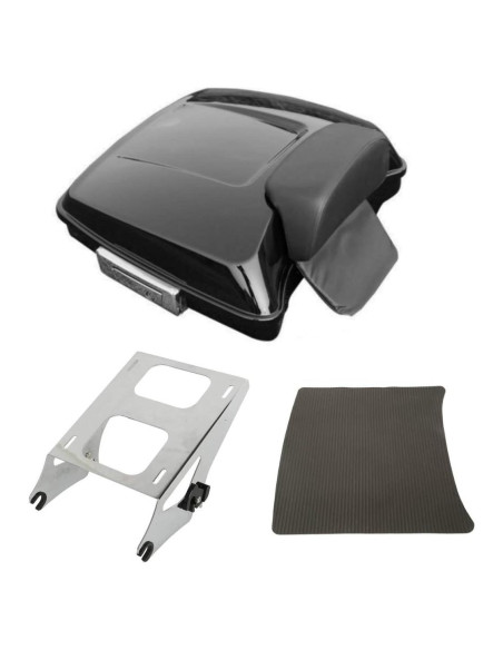 Maletero de Tour TCT-MOTORPARTS con Soporte 2-UP para Harley 2014-2025