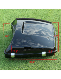 Maletero de Tour TCT-MOTORPARTS con Soporte 2-UP para Harley 2014-2025 2