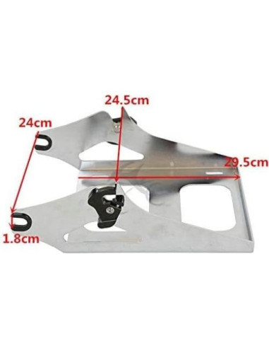 Maletero de Tour TCT-MOTORPARTS con Soporte 2-UP para Harley 2014-2025