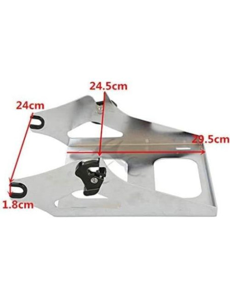 Maletero de Tour TCT-MOTORPARTS con Soporte 2-UP para Harley 2014-2025