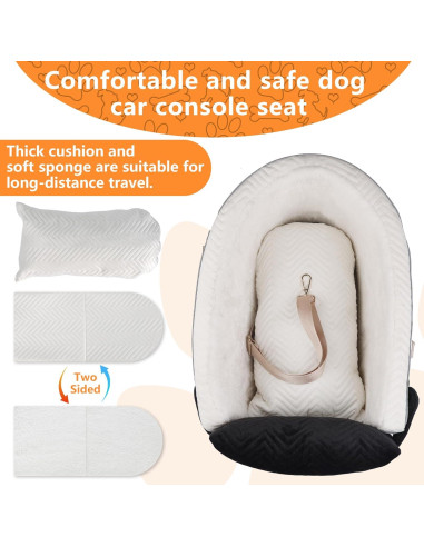 Asiento de coche para perros RUONARIER consola 45x24x22cm