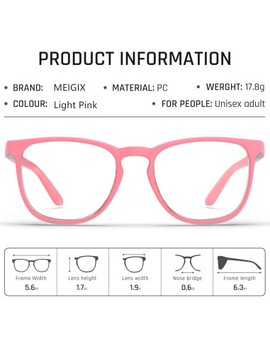 Gafas de Seguridad Antivaho 2 Paquete Rosa Claro y Verde