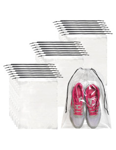 50 Bolsas Transparentes para Zapatos de Viaje 30x40 cm