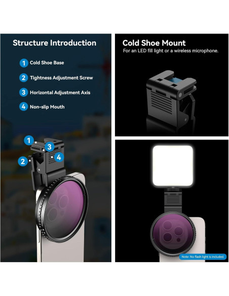 Filtro ND APEXEL 67mm Variable ND2-ND400 para Cámara