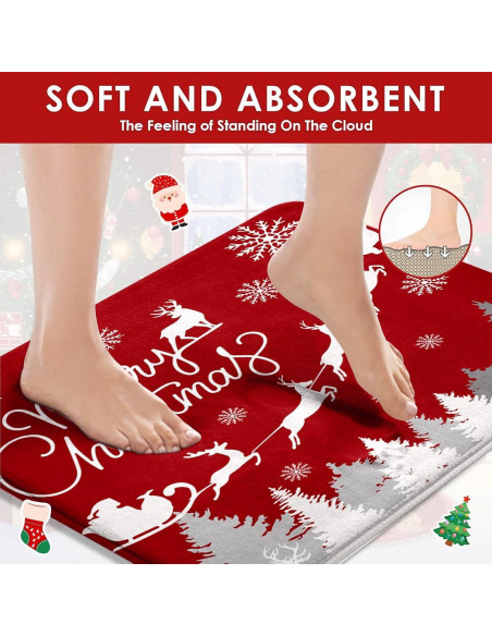 Juego de Cortinas de Ducha Bayson Navidad 4 Piezas 182.88 cm